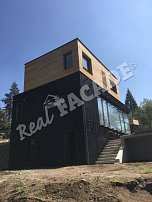 REAL FACADE Siberian larch Raute 28 x 68 mm unfinished,  spruce 24 x 120 mm charred coal