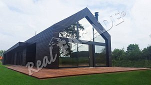 REAL FACADE Jesenic larchRaute 24x100mm, OSMO varnish 712 Eben