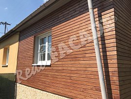 REAL FACADE Siberian larch Raute 20x95 mm, OSMO varnish no. 727 Palisander