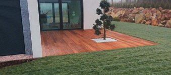 Dark Red Meranti Decking