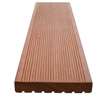 bangkirai 25x145 mm reeded grooved front view