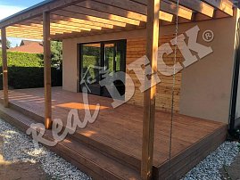 REAL DECK Siberian larch 27 x 145 mm, OSMO oil no. 016 Bangkirai dark