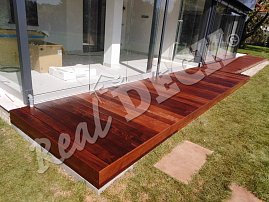 REAL DECK Merbau 22 x 140 mm smooth, OSMO oil Teak transparent no. 007