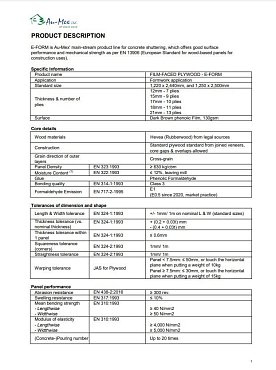 Product descrition E-form - Hevea