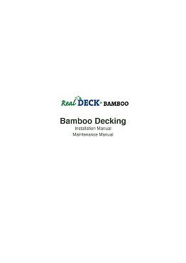 Real Deck Bamboo installation manual