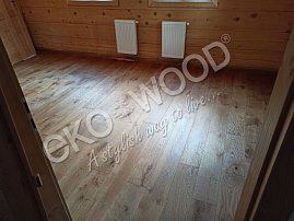 EKOWOOD Oak Rustikal 1 strip, brushed, 13,5x185 mm, shade Rustikal light smoke, OSMO finish