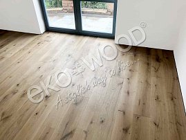 EKOWOOD Oak Rustical 1-strip 13,5x192 mm Osmo oil shade colourless, longitudinal and transverse edges 4V, brushed surface