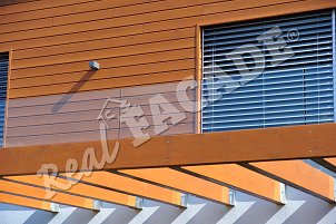 REAL FACADE Spruce, Chalet profile 21 x 171 mm, treated with OSMO Natural Woodstain shade no.728 Cedar