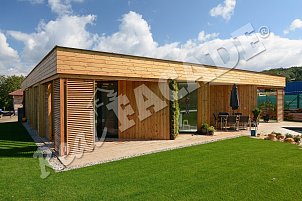 REAL FACADE Siberian Larch, Planed slats 20 x 95 mm, treated with OSMO transparent UV Protective Oil shade no. 420