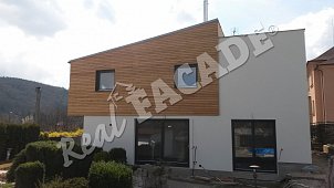 REAL FACADE Siberian Larch, Raute profile 20 x 93 mm, treated with OSMO transparent UV Protective Oil shade no. 420