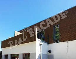 REAL FACADE ThermoPine, Raute profile 26x68mm, treated with OSMO Natural Oil Woodstain shade no. 700 Pine