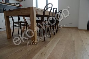 EKOWOOD Oak 1-strip, brushed, 13.5x185 mm, treated with transparent OSMO Polyx Oil