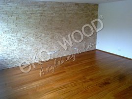 EKOWOOD Doussie 1-strip, 13.5 x 136 mm, treated with OSMO transparent oil