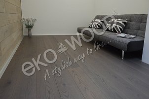 EKOWOOD Oak 1-strip, 13.5 x 185 mm, treated with OSMO oil, shade Graphite