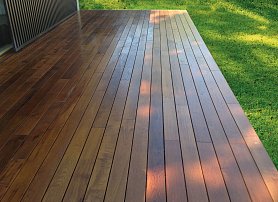 REAL DECK Teak 20 x 120 mm, smooth, OSMO Terrace oil no.430