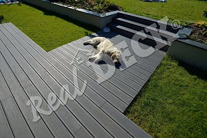 REAL DECK, CZECH LARCH 27 x 140 mm REEDED OSMO oil no. 019 grey