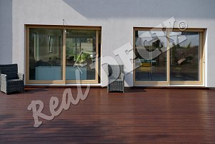 REAL DECK, Siberian larch 27 x 145 mm reeded OSMO varnish no. 727 Palisander