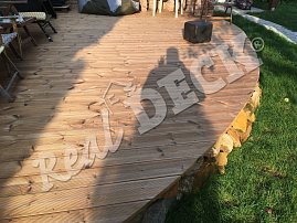 REAL DECK Thermo pine 26x140 mm, reeded, natural