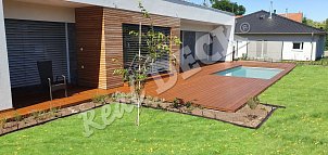 REAL DECK THERMO PINE 26 x 140 mm reeded. OSMO oil no. 010 Thermo