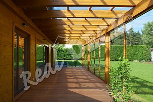 REAL DECK, Siberian larch 27 x 142 mm, reeded, Osmo oil no. 009 Larch